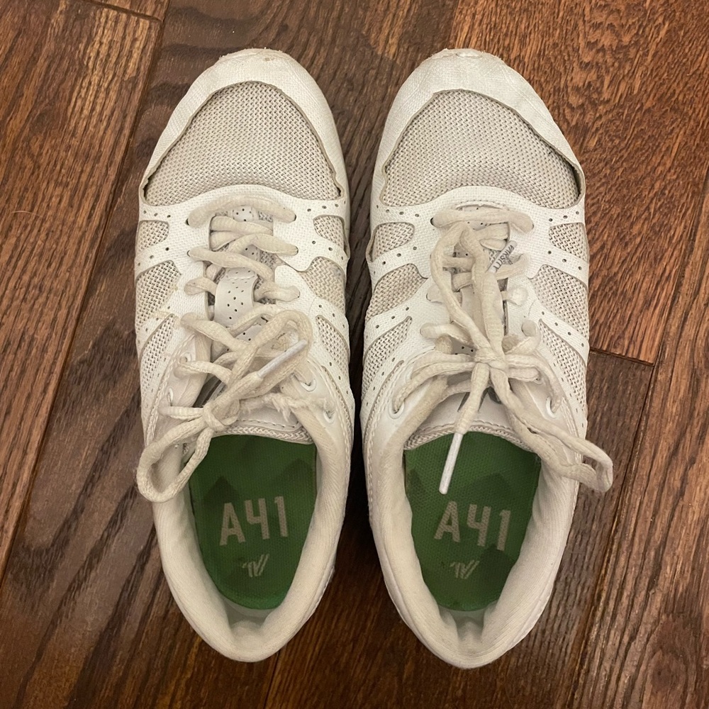 Varsity All For One AF1 white cheer shoes
